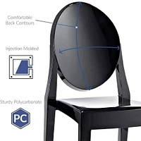 Heavenly Collection Plastique Noir Chaise Sans Bras