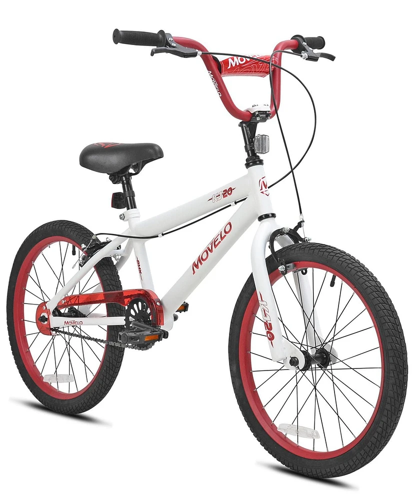 Vélo BMX Movelo KJ 20 po pour garçons - Blanc 5 à 9 ans