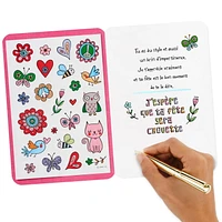 Hallmark Birthday Card for Girls (Doodle Stickers)