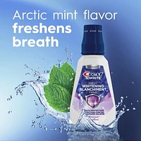 Rince-bouche blanchissant Crest3DWhite Fraîcheur, prévient les taches de surface, tue des millions de germes responsables de la mauvaise haleine, sans alcool, saveur Menthe arctique, 946mL (32ozliq.) 946ML