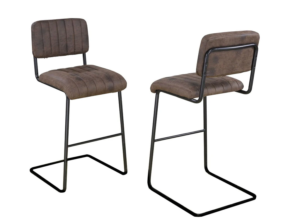 Tabouret de bar Dominic , Ensemble de 2, brun