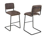 Tabouret de bar Dominic , Ensemble de 2, brun