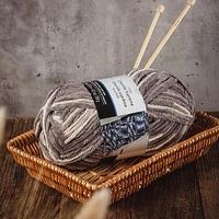 Fil chenille de gris chaud confortable de MAINSTAYS Fil 100% polyester