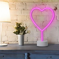 Lumière néon à DEL Merkury Heart de 12 po Néon LED Coeur