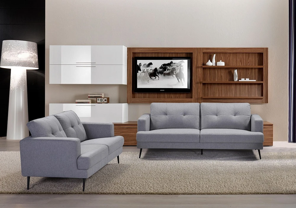 Topline Home Furnishings Sofa in Grey Fabric