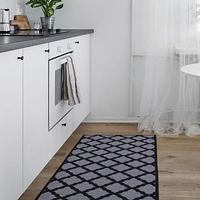 Tapis élégant à motif de treillis à sous-couche en caoutchouc de la collection Glamour