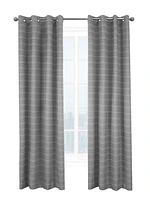 Loft Living Morice, panneau de rideau à oeillets texturé, 100% occultant 52" x 63", gris