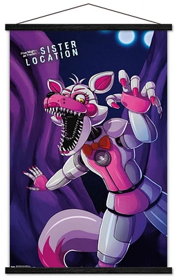 Five Nights at Freddy's: Sister Location - Funtime Foxy Wall Poster, 14.725" x 22.375" Framed