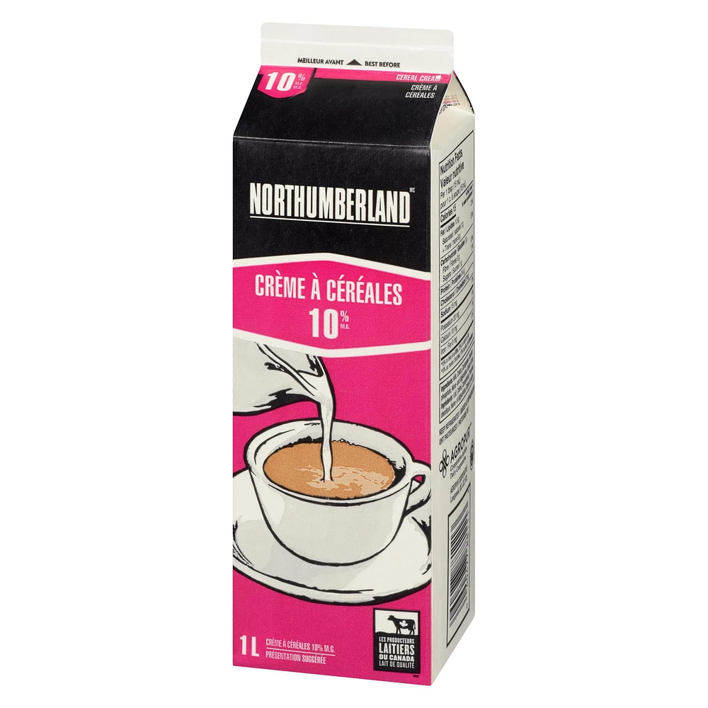 Northumberland 10% Cereal Cream, 1 L