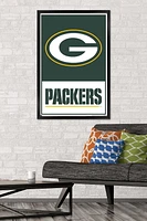 NFL Green Bay Packers - Logo 21 Wall Poster with Push Pins, 14.725" x 22.375"