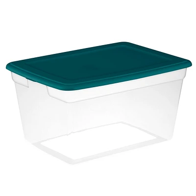 Sterilite Boîte de Rangement 55L - Bleu
