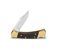 Couteau Buck Knives 0112BRS Ranger : couteau compact à verrouillage arrière, couteau de camping, couteau de poche de transport avec étui, couteau portable haut de gamme, couteau d'extérieur avec