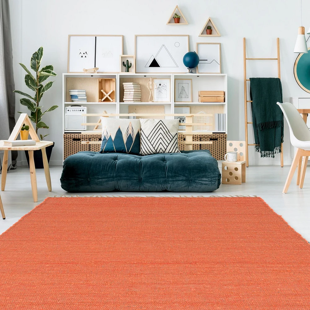 Verginia Berber Coral 7 ft. 10 in. x 10 ft. 4 in. Area Rug