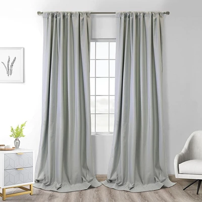 Loft Living Bexley occulant Double Tetiere panneau de rideau 52 x 95 in Gris