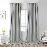 Loft Living Bexley occulant Double Tetiere panneau de rideau 52 x 95 in Gris