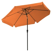 Parasol de jardin rond inclinable CorLiving de 3 m avec rabats latéraux et cadre en acier