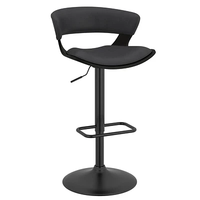 Tabouret contemporain pneumatique, charbon
