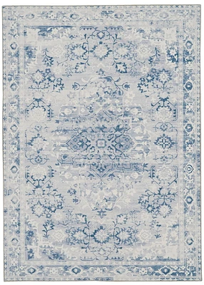 Harris 2' x 3' Washable Accent Rug, Grey and Ivory