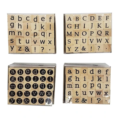Hampton Art Miniature Alphabet Wood Stamp Set