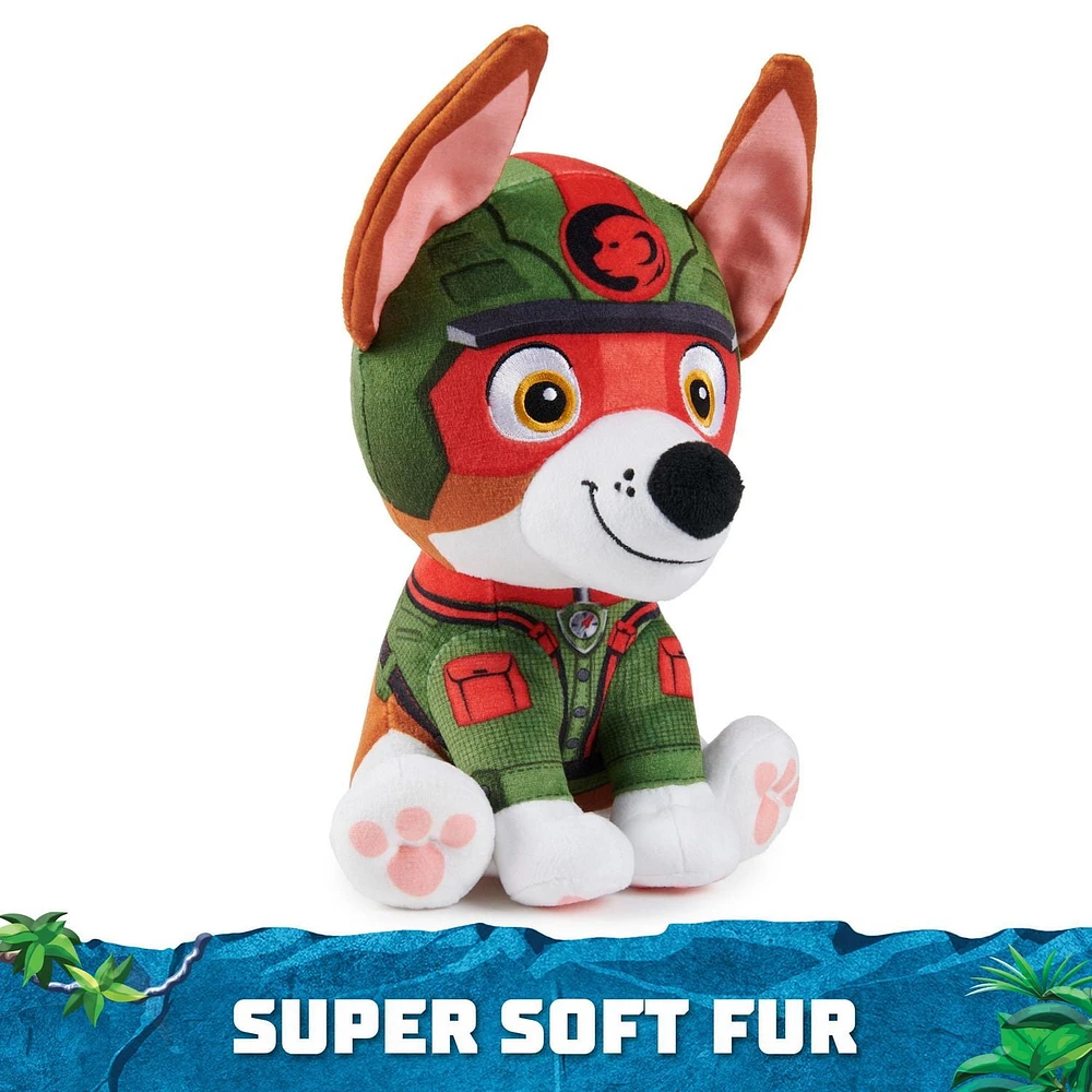 PAW Patrol Jungle Pups, Peluche Zuma de 20,3 cm, animal en peluche pour les garçons et les filles à partir de 3 ans