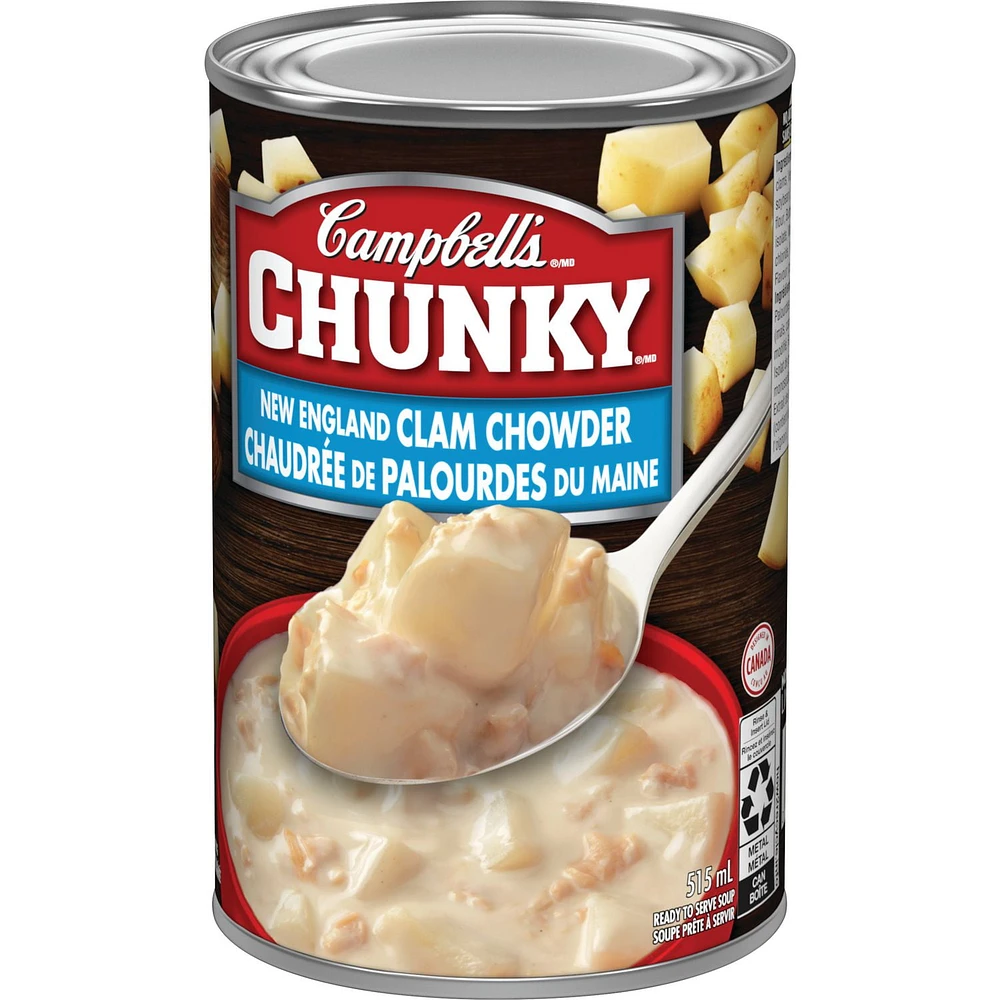 Campbell's® Chunky® New England Clam Chowder Ready to Serve Soup, Ready to Serve Soup 515 mL