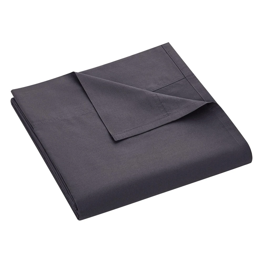 hometrends 300 TC Brushed Percale Flat Sheet, Size: Twin