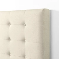 Zinus Ibidun Button Tufted Upholstered Platform Bed Frame with Headboard