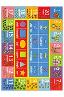 KC Cubs collection de récréation Symboles mathématiques, nombres et formes Apprentissage éducatif et aire de jeux Tapis pour enfants et enfants Chambres et salle de jeux