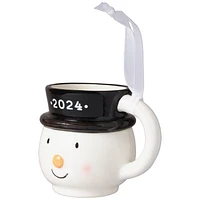 Ornement tasse bonhomme de neige Holiday Time