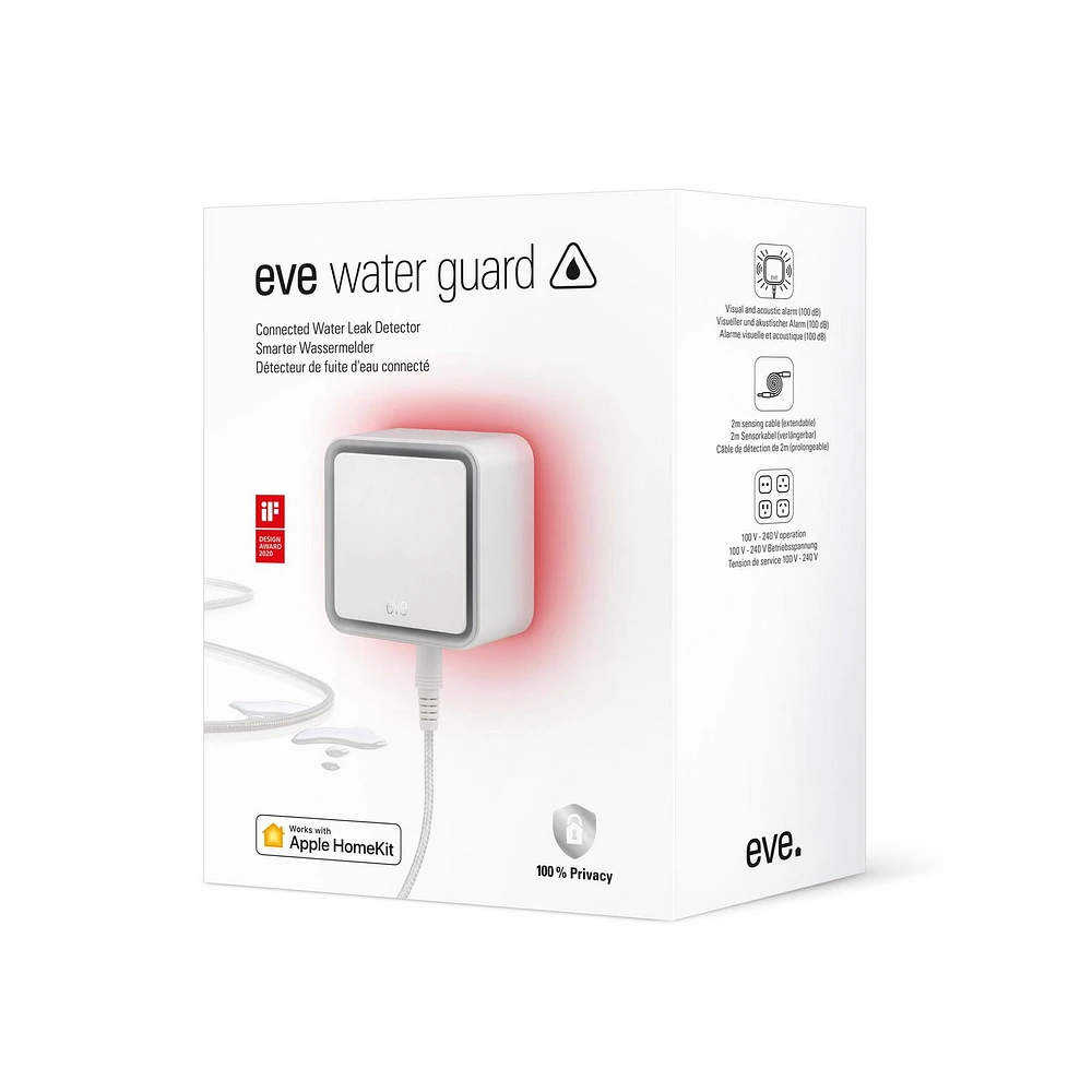 Eve Water Guard - Détecteur de fuite d'eau connecté avec technologie Apple HomeKit