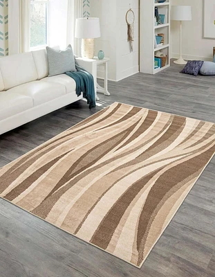 ECARPET Mirage 8'0" x 10'0" Contemporary/Modern  Area Rug for living room, bedroom, dining entrance, hallway and more.