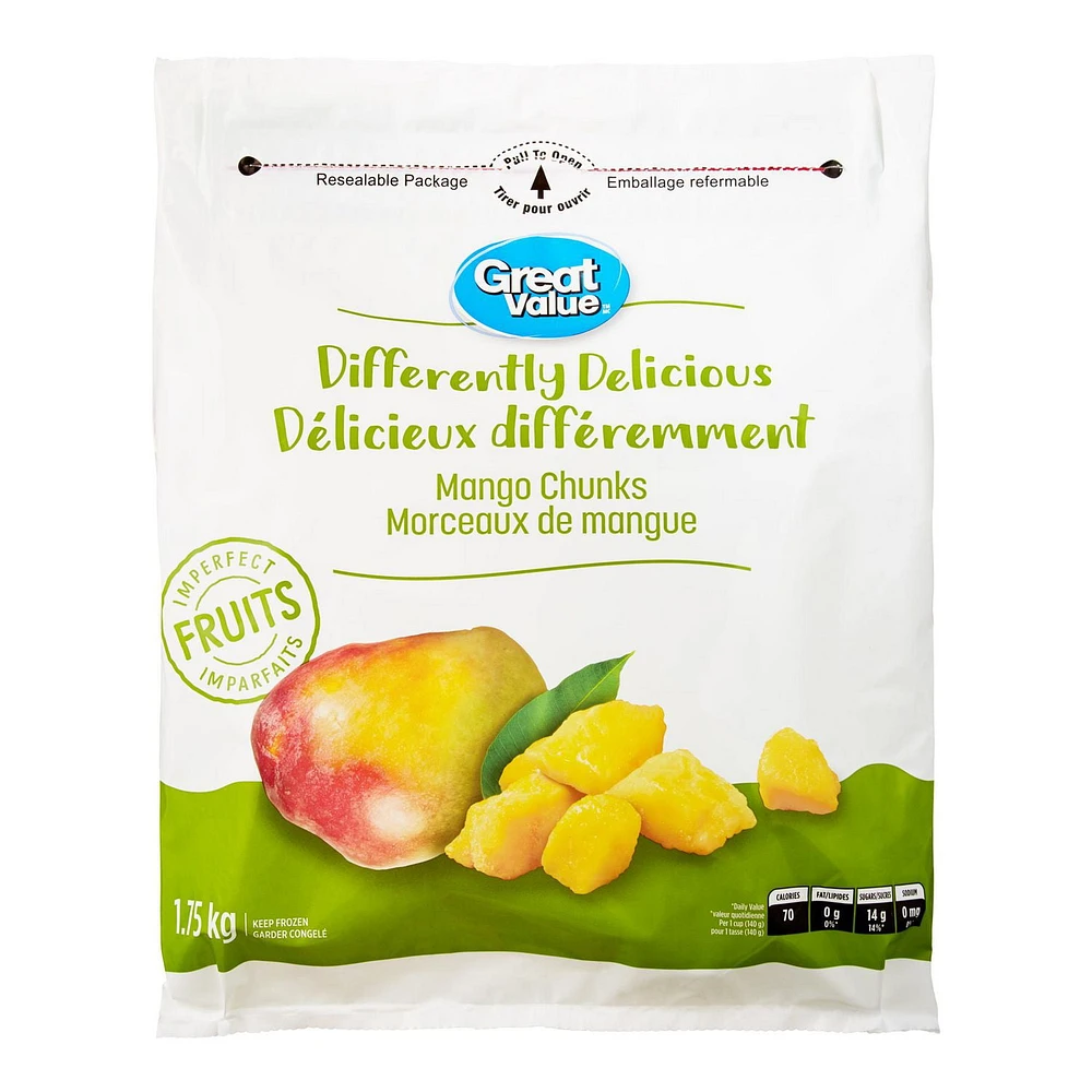 Great Value Differently Delicious Mango Chunks, 1.75 Kg