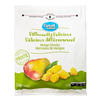 Morceaux de mangue Délicieux différemment Great Value 1,75 kg