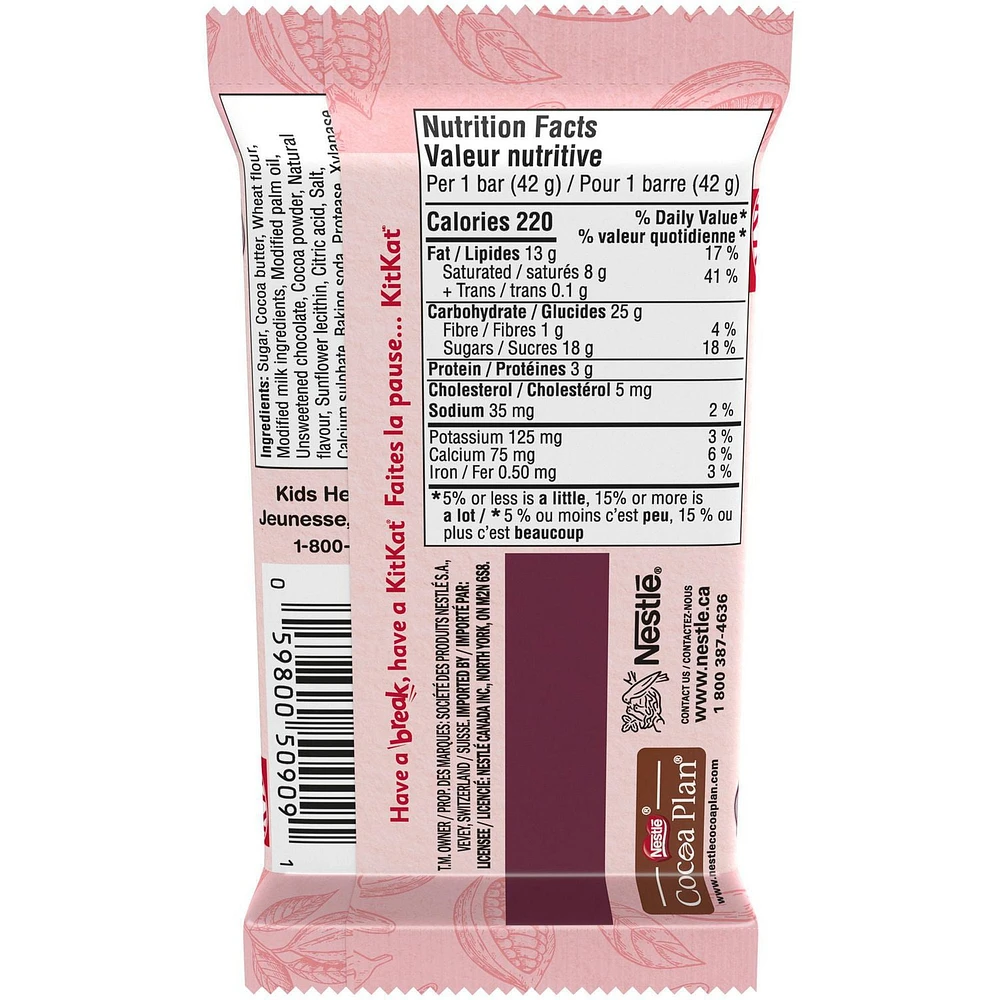 NESTLÉ® KITKAT® Ruby Cocoa Chocolate Wafer Bar