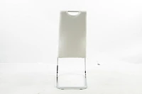 Chaises de salle à manger Aerys Marie avec base chromée en PU blanc (ensemble de 4)