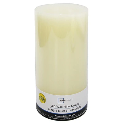 Mainstay 6" Bougies pilier en cire à DEL