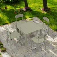 Table de patio carrée de la Collection Patioflare Plus, 40 po, gris foncé