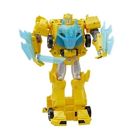 Transformers Toys Bumblebee Cyberverse Adventures Dinobots Unite Roll N’ Change Bumblebee Push-to-Convert Action Figure, 6 and Up, 10-inch