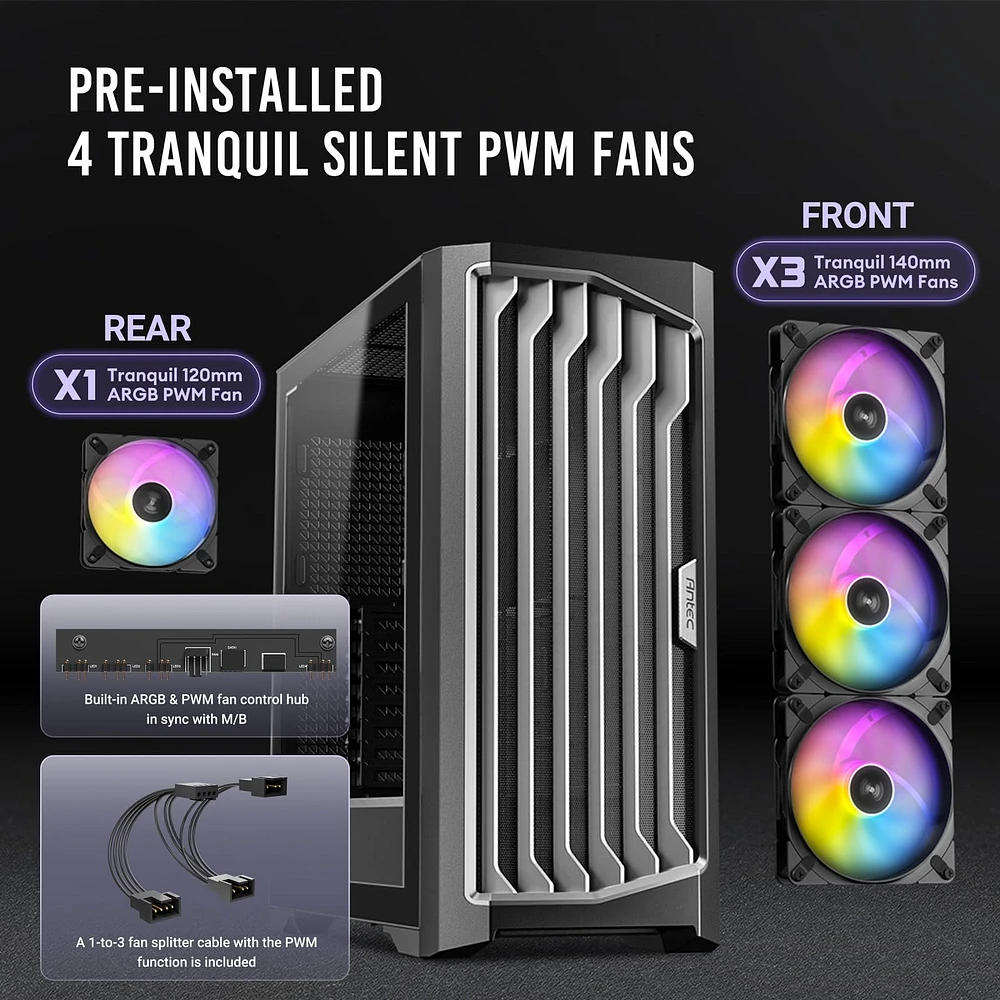 ANTEC PERFORMANCE 1 FT ARGB - Full-Tower - E-ATX - Highly Compatible PC Case