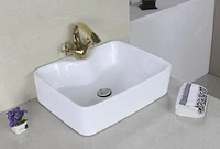 American Imaginations AI-31375 18,75 pouces W au-dessus du navire blanc de compteur pour le perçage de centre de 1 trou