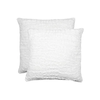 COUSSIN EN FAUSSE FOURRURE BELTON 18"X18" 2 PQT