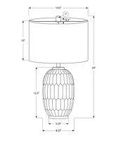 Monarch Specialties  Luminaire, 24"h, Lampe De Table, Résine Crémeuse, Teinte Ivoire / Crème, Transitionnel
