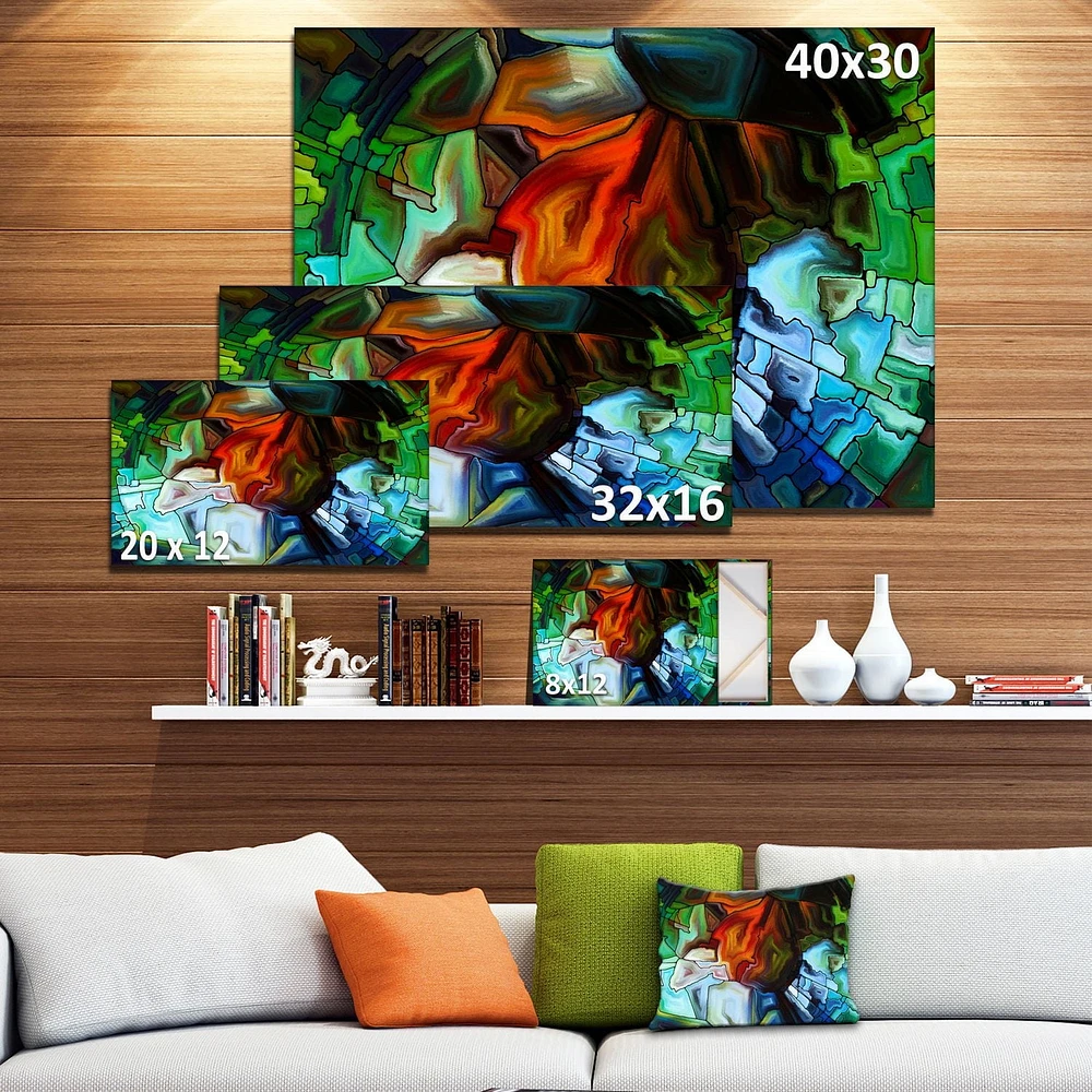 Impression sur toile « conception de vitrail abstrait » Design Art