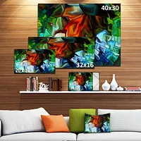 Impression sur toile « conception de vitrail abstrait » Design Art