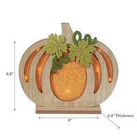 Citrouille En Bois À Led