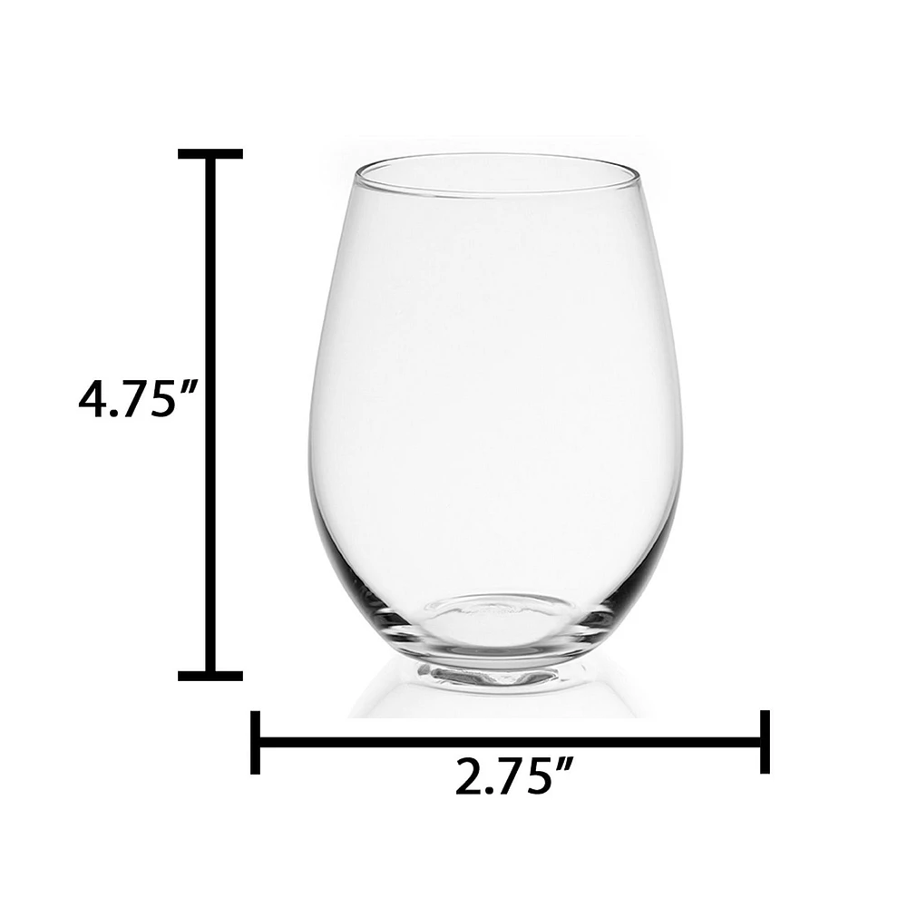 Spirits Stemless Crystal Wine Glasses - 19 oz - Set of 4