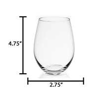 Spirits Stemless Crystal Wine Glasses - 19 oz - Set of 4