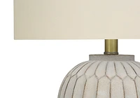 Monarch Specialties  Luminaire, 24"h, Lampe De Table, Résine Crémeuse, Teinte Ivoire / Crème, Transitionnel