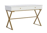 Parker White and Gold Campaign Desk