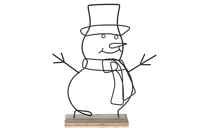 Décor De Support De Bonhomme De Neige En Fil De Fer Grand